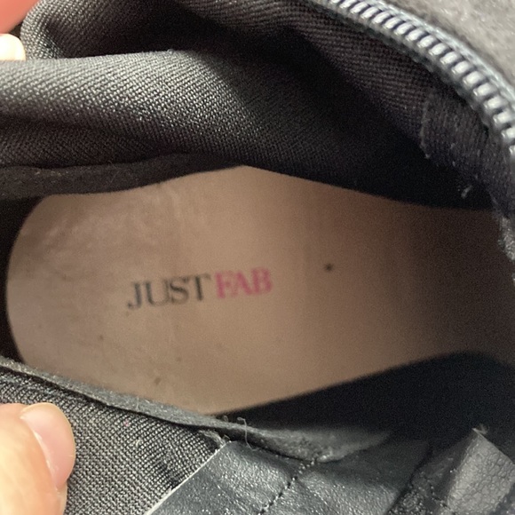 Just Fab Larken Faux Suede Over the Knee Black Boots SZ 8.5 Chunky Heel Side Zip - Picture 7 of 11